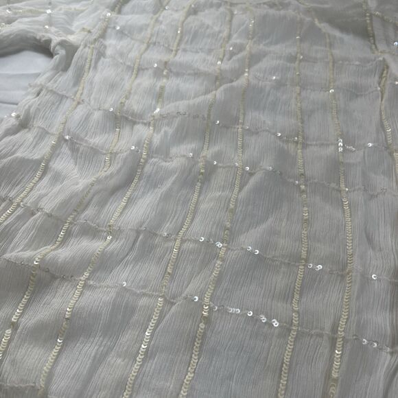 Velvet Graham & Spencer Cecilia Short Sleeve Silk &‎ Sequin Top Size Small - Picture 3 of 6